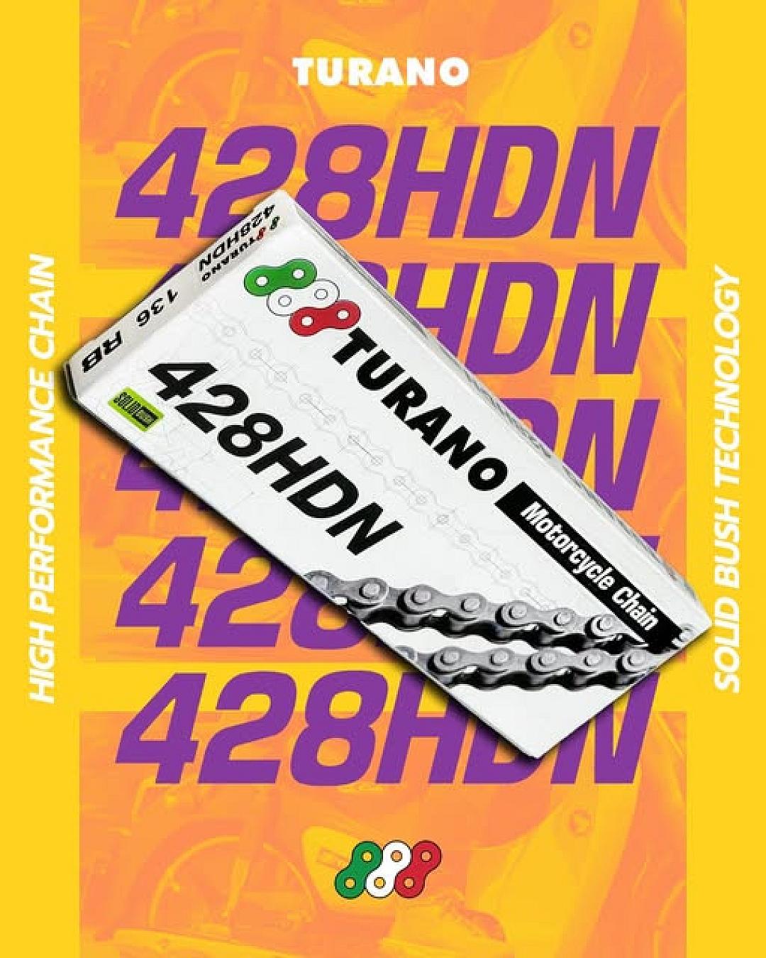 TURANO 428HDN โซ่แข็งแรง ทนทาน ด้วยเทคโนโลยี Solid Bush