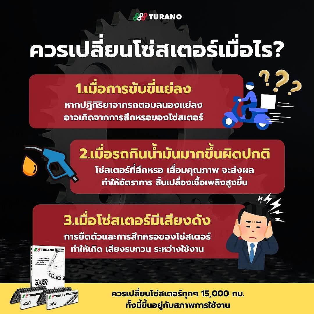 ควรเปลี่ยนโซ่สเตอร์เมื่อไหร่? เช็ก 3 สัญญาณเตือนก่อนรถพัง พร้อมคำแนะนำจาก TURANO